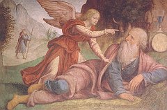 Elijah Awakened by an Angel, Fresco Bernardino Luini